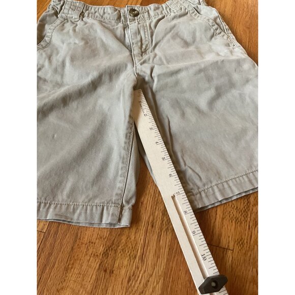 Crazy 8 Boys Beige Cotton Shorts Size 8 With Button Closure & Pockets - Picture 3 of 7